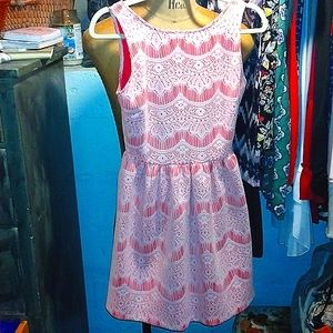 Love...ady size 4 orange and cream dress